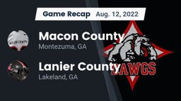 Recap: Macon County  vs. Lanier County  2022