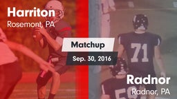 Matchup: Harriton  vs. Radnor  2016