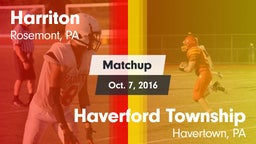 Matchup: Harriton  vs. Haverford Township  2016