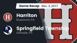 Recap: Harriton  vs. Springfield Township  2017