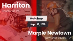 Matchup: Harriton  vs. Marple Newtown  2018