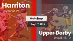 Matchup: Harriton  vs. Upper Darby  2019