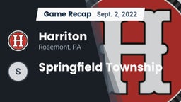 Recap: Harriton  vs. Springfield Township  2022
