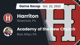 Recap: Harriton  vs. Academy of the New Church  2022