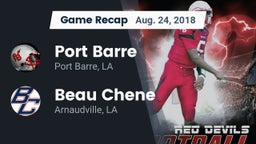 Recap: Port Barre  vs. Beau Chene  2018