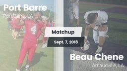 Matchup: Port Barre vs. Beau Chene  2018
