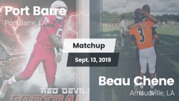 Matchup: Port Barre vs. Beau Chene  2019
