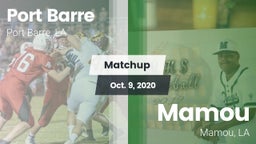 Matchup: Port Barre vs. Mamou  2020
