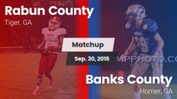 Matchup: Rabun County vs. Banks County  2016