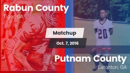 Matchup: Rabun County vs. Putnam County  2016