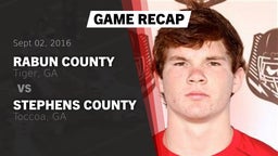 Recap: Rabun County  vs. Stephens County  2016