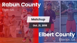 Matchup: Rabun County vs. Elbert County  2016
