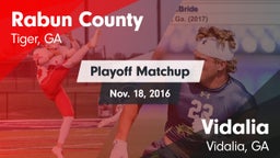 Matchup: Rabun County vs. Vidalia  2016