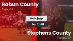 Matchup: Rabun County vs. Stephens County  2017