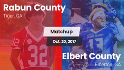 Matchup: Rabun County vs. Elbert County  2017