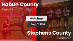 Matchup: Rabun County vs. Stephens County  2018