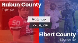 Matchup: Rabun County vs. Elbert County  2018