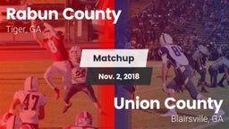 Matchup: Rabun County vs. Union County  2018