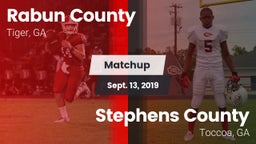 Matchup: Rabun County vs. Stephens County  2019