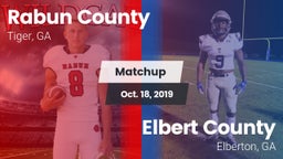 Matchup: Rabun County vs. Elbert County  2019