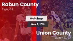 Matchup: Rabun County vs. Union County  2019