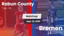 Matchup: Rabun County vs. Bremen  2020