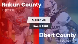 Matchup: Rabun County vs. Elbert County  2020