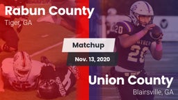 Matchup: Rabun County vs. Union County  2020