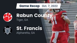 Recap: Rabun County  vs. St. Francis  2022