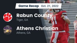 Recap: Rabun County  vs. Athens Christian  2022
