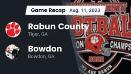Recap: Rabun County  vs. Bowdon  2023