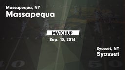Matchup: Massapequa vs. Syosset  2016