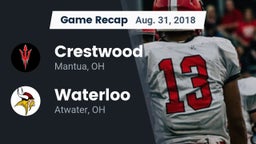 Recap: Crestwood  vs. Waterloo  2018