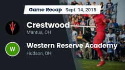 Recap: Crestwood  vs. Western Reserve Academy 2018