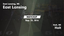 Matchup: East Lansing vs. Holt  2016