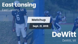 Matchup: East Lansing High vs. DeWitt  2018