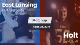 Matchup: East Lansing High vs. Holt  2018