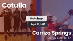 Matchup: Cotulla vs. Carrizo Springs  2018