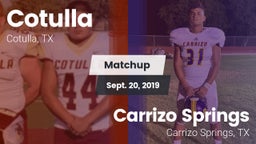 Matchup: Cotulla vs. Carrizo Springs  2019