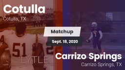Matchup: Cotulla vs. Carrizo Springs  2020