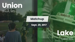Matchup: Union vs. Lake  2017
