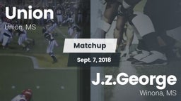 Matchup: Union vs. J.z.George 2018