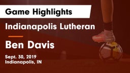 Indianapolis Lutheran  vs Ben Davis Game Highlights - Sept. 30, 2019