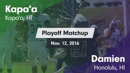 Matchup: Kapa'a vs. Damien  2016