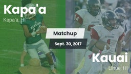 Matchup: Kapa'a vs. Kauai  2017