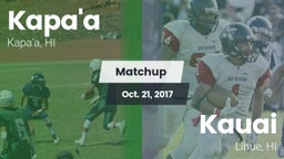 Matchup: Kapa'a vs. Kauai  2017