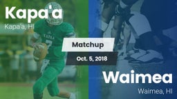 Matchup: Kapa'a vs. Waimea  2018