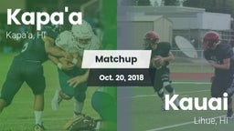 Matchup: Kapa'a vs. Kauai  2018