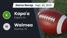 Recap: Kapa'a  vs. Waimea  2019