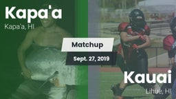 Matchup: Kapa'a vs. Kauai  2019